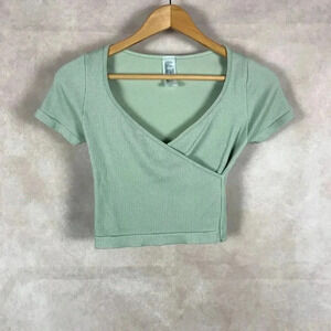 Green Crop Top SMALL/MEDIUM
